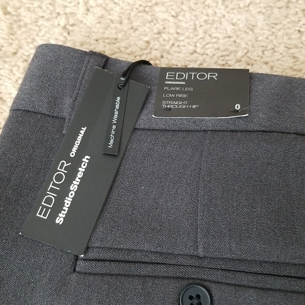Express Women's Editor pants Size: 0 Color: (grey) NWOT - Picture 2 of 4